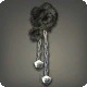Black Carnation Earring