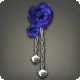 Blue Carnation Earring
