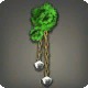 Green Carnation Earring