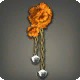 Orange Carnation Earring