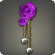 Purple Carnation Earring