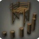 Raised Wooden Deck