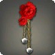 Red Carnation Earring