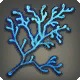 Turquoise Shag Leaf