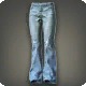 Worn Bell-bottom Twill Trousers